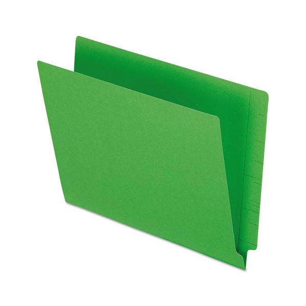 PFXH110DGR Pendaflex Reinforced End Tab Folders, Two Ply Tab, Letter, Green, 100/Box