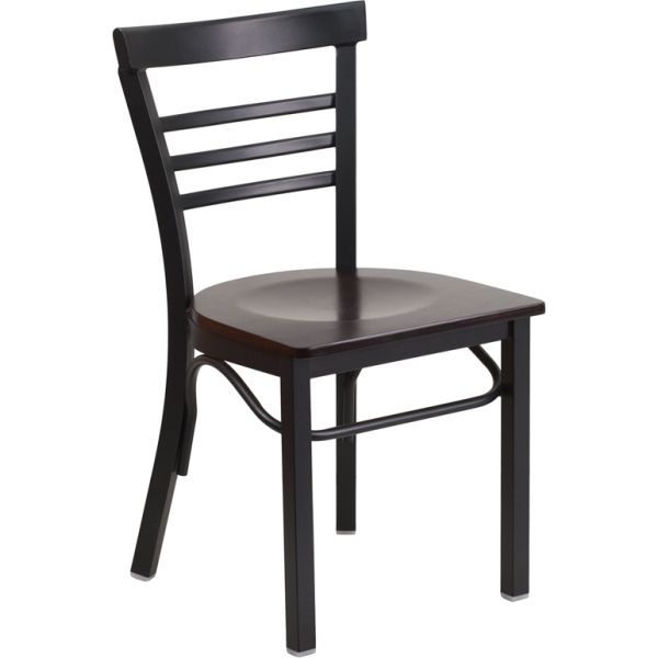 FHFXUDG6Q6B1LADWALWGG Flash Furniture HERCULES Series Ladder Back Restaurant Chair