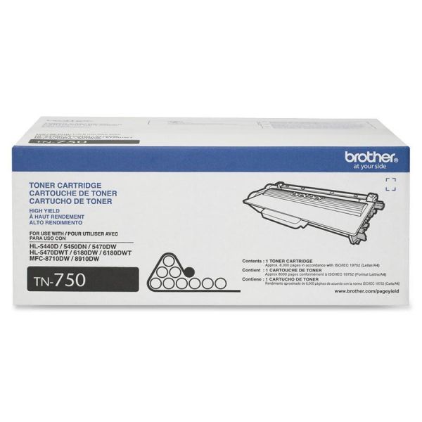 SYNX3320329 Brother TN750 Black High Yield Toner Cartridge