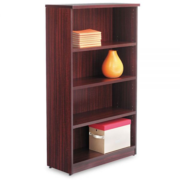 ALEVA635632MY Alera Valencia Series Bookcase, Four-Shelf, 31 3/4w x 14d x 55h, Mahogany