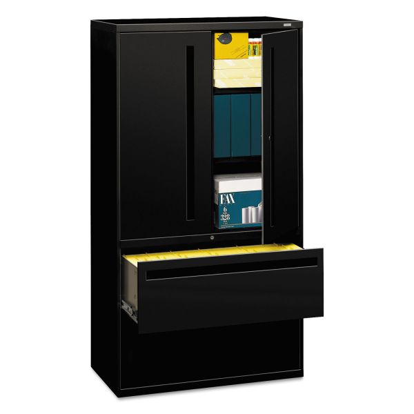 HON785LSP HON 700 Series Lateral File w/Storage Cabinet, , Letter/Legal, 36w x 19-1/4d, Black