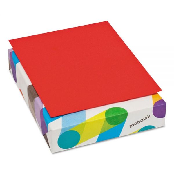 MOW101337 Mohawk BriteHue Multipurpose Colored Paper, 24 lb, 8 1/2 x 11, Red, 500 Sheets/Ream