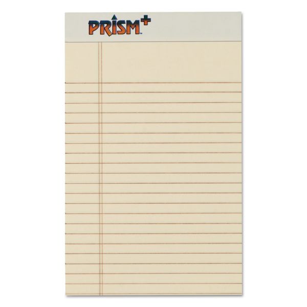 TOP63030 TOPS Prism Plus Colored Legal Pads, 5 x 8, Ivory, 50 Sheets, Dozen