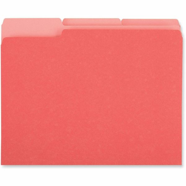 Red Top For Files Universal Deluxe Colored Top Tab File Folders, 1/3-Cut Tabs: Assorted ...