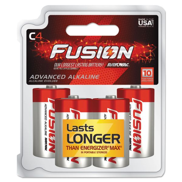 RAY8144TFUSJ Rayovac Fusion Performance C Batteries