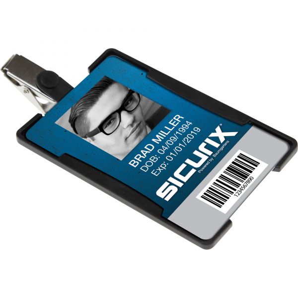 BAU68170 SICURIX Rigid Plastic Vertical Badge Reel Card Holder