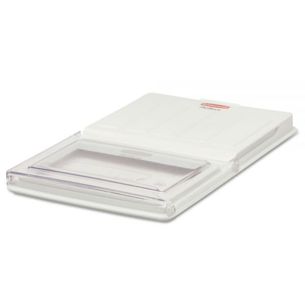 RCP3305CLE Rubbermaid Commercial ProSave Dual-Action Lids, 18w x 12d x 1 3/4h, Clear