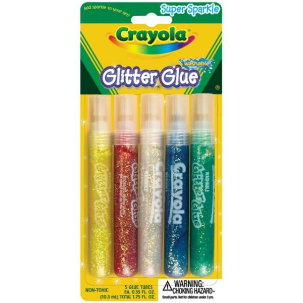 NOTM154369 Crayola Washable Glitter Glue Pens .35oz