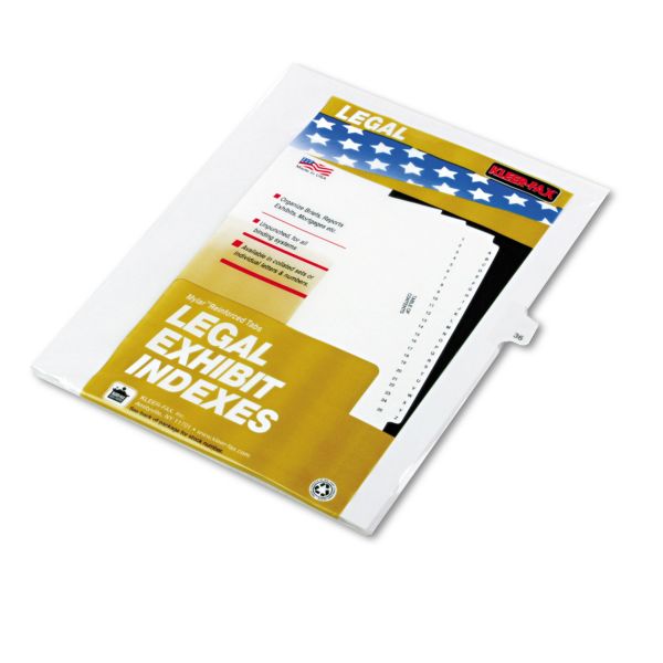 KLF82236 Kleer-Fax 80000 Series Legal Index Dividers, Side Tab, Printed "36", 25/Pack
