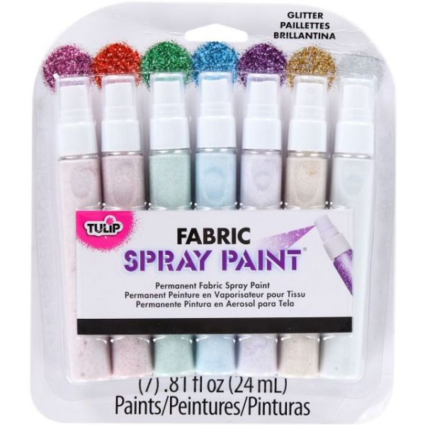 NOTM134307 Tulip Fabric Spray Paint Mini Pack .81oz 7/Pkg