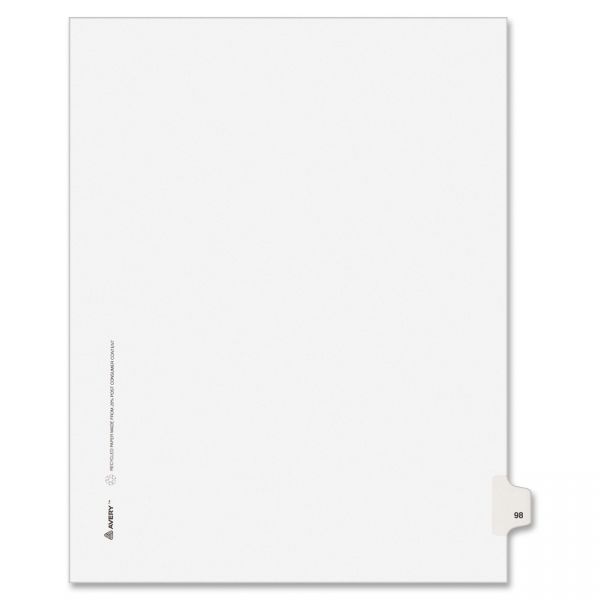 AVE01098 Avery Individually Numbered Legal Index Dividers