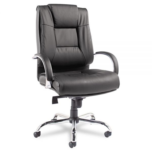 ALERV44LS10C Alera Ravino Big & Tall Series High-Back Swivel/Tilt Leather Chair, Black