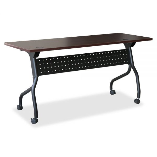 LLR59518 Lorell Mahogany Flip Top Training Table