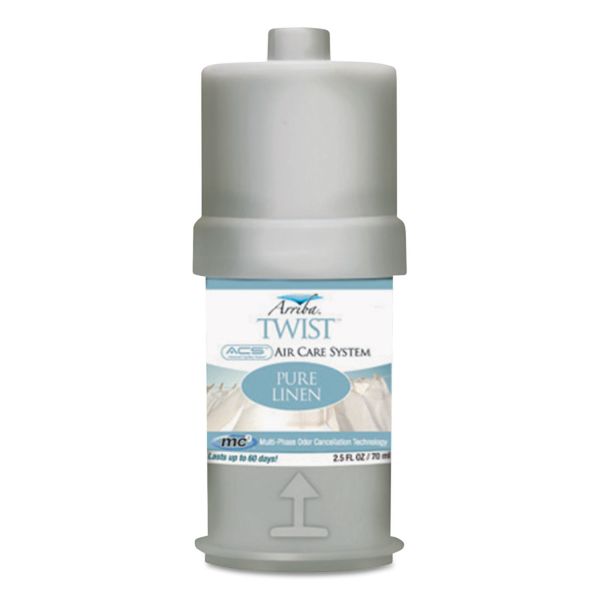 SJMRW107801231 San Jamar Arriba Twist Fragrances, Pure Linen, 2.5 oz Cartridge, 6/Box