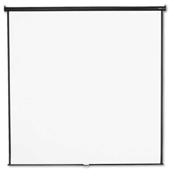 QRT696S Quartet Wall or Ceiling Projection Screen, 96 x 96, White Matte, Black Matte Casing