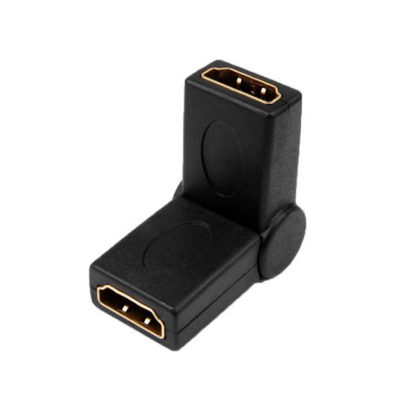 IGRMQW5858 4XEM 90 Degree Swivel HDMI A Female To HDMI A Female Adapter