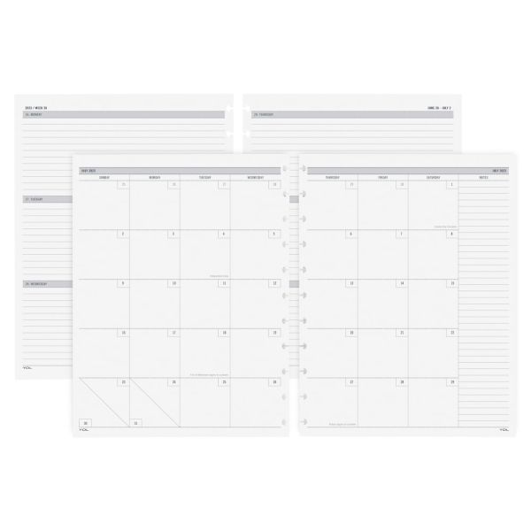 20232024 TUL Discbound Academic Weekly/Monthly Refill Planner Pages