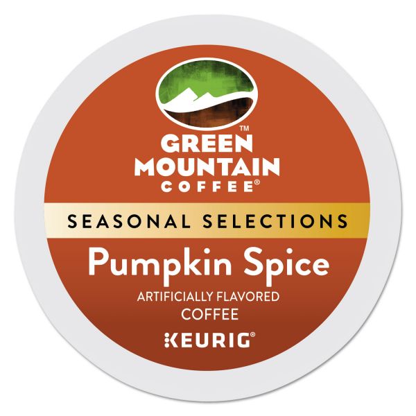 GMT6758 Green Mountain Coffee Fair Trade Certified Pumpkin Spice Flavored Coffee K-Cups, 24/Box
