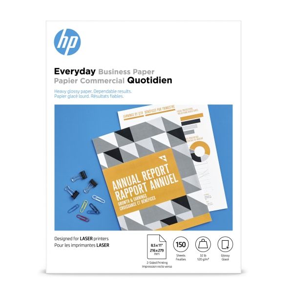 HP Everyday Business Paper for Laser Printers, Glossy, Letter Size (8 1