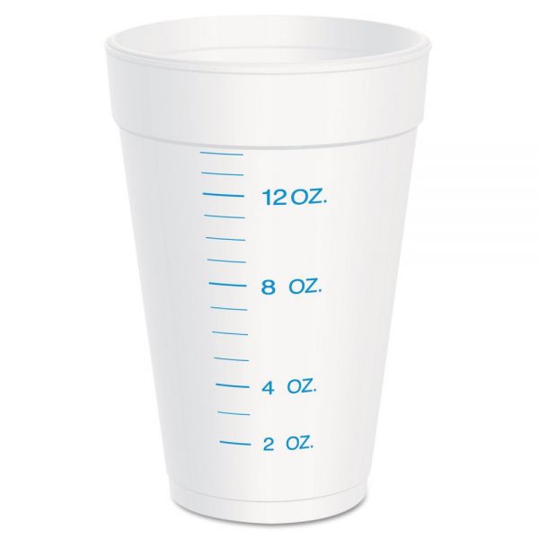 DCC16J16GRAD Dart Graduated Foam Cup, 16 Ounces, 25 per Pack, 40 Packs/Carton