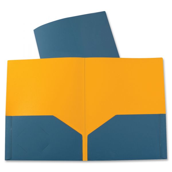 CLI34705 C-Line Two-Tone Two-Pocket Poly Portfolio
