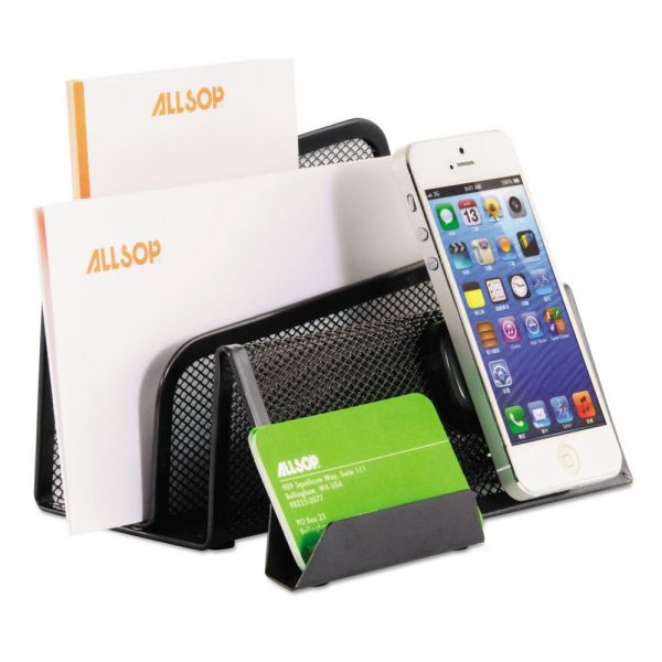 ASP30642 Allsop DeskTek File Stands, Three-Section Letter, 4 4/5 x 6 9/10 x 4 7/10, Gray