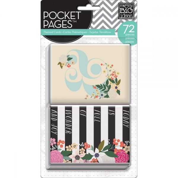 NOTM367752 Me & My Big Ideas Pocket Pages Themed Cards 72/Pkg