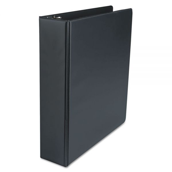 UNV34401PK Universal Economy Non-View 3-Ring Binder, 2" Capacity, Round Ring, Black, 4/Pack