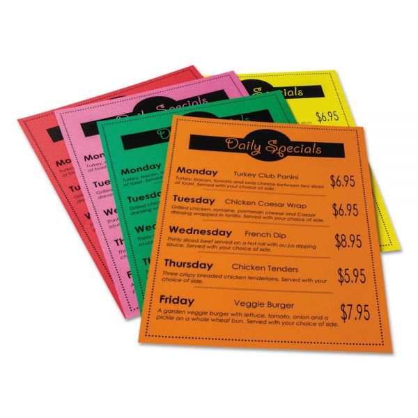PAC101160 Pacon Array Card Stock, 65 lb., Letter, Assorted Bright Colors, 50 Sheets/Pack