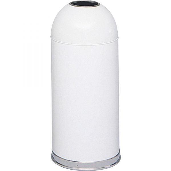 SAF9639WH Safco Open Top Dome 15 Gallon Trash Can