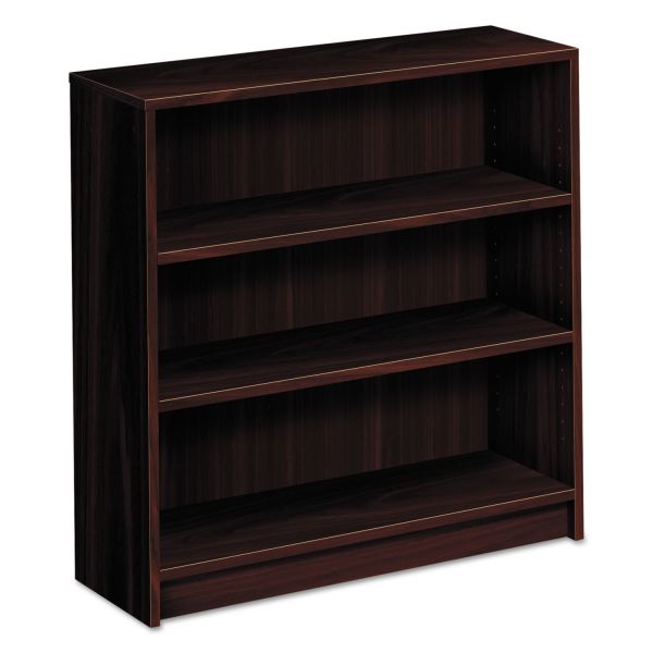 HON1872N HON 1870 Series Bookcase, Three Shelf, 36w x 11 1/2d x 36 1/8h, Mahogany