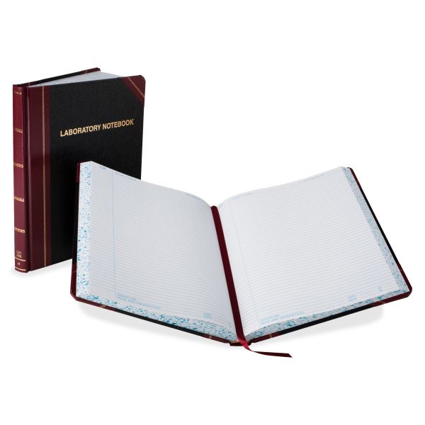 BORL21300R Boorum & Pease Laboratory Notebook, Record Rule, 10 3/8 x 8 1/8, White, 300 Sheets
