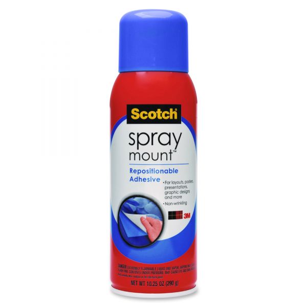 MMM6065 Scotch Spray Mount Artist's Adhesive, 10.25 oz, Repositionable Aerosol