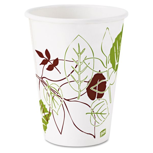 DXE2342WS Dixie Pathways Paper Hot Cups, 12oz, 25/Bag, 20 Bags/Carton
