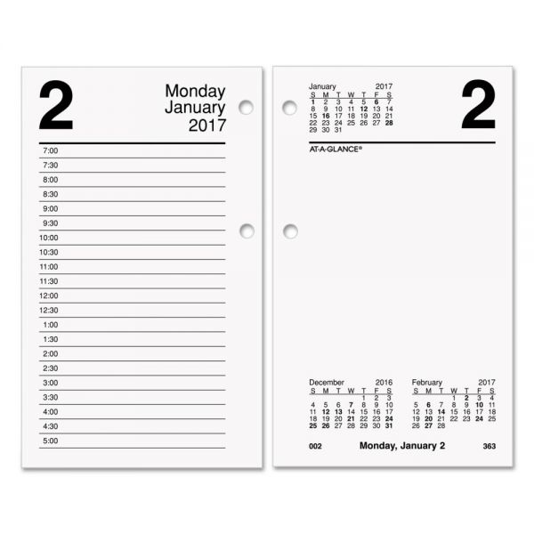 AAGE71750 AT-A-GLANCE Desk Calendar Refill, 3 1/2 x 6, White, 2019