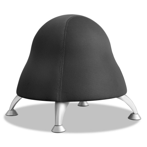 SAF4755BL Safco Runtz Ball Chair, 12" Diameter x 17" High, Licorice Black