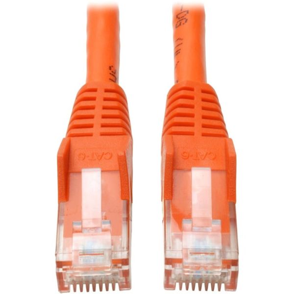 Tripp Lite Cat6 Gigabit Snagless Molded Patch Cable (RJ45 M/M) - Orange, 14-ft.(N201-014-OR)