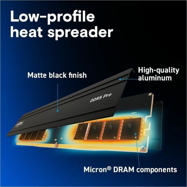 Crucial Pro 32GB Kit (16GBx2) DDR5-6000 UDIMM | OfficeSupply.com
