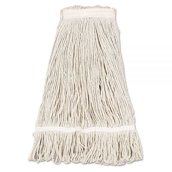 BWK432C Boardwalk Mop Head, Pro Loop Web/Tailband, Premium Standard Head, Cotton, 32-Oz., White