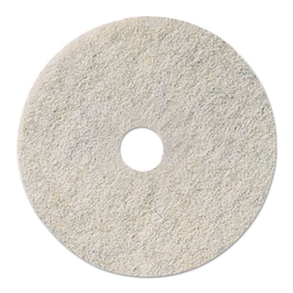 BWK4017NAT Boardwalk Ultra High-Speed Natural Hair Floor Pads, 17" Diameter, White, 5/Carton