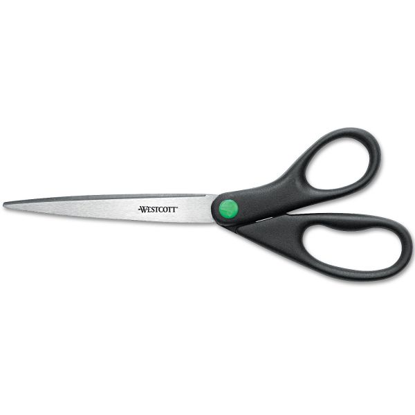 ACM13138 Westcott KleenEarth Recycled Scissors, Black, 9" Long