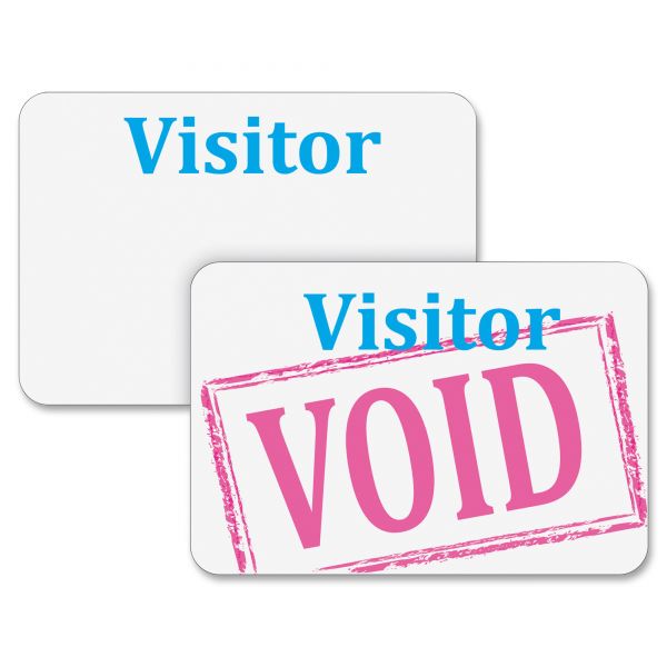 CLI97005 C-Line Time’s Up! Self-Expiring Visitor Badges, One-Day Badge, 3 x 2, White, 100/Box