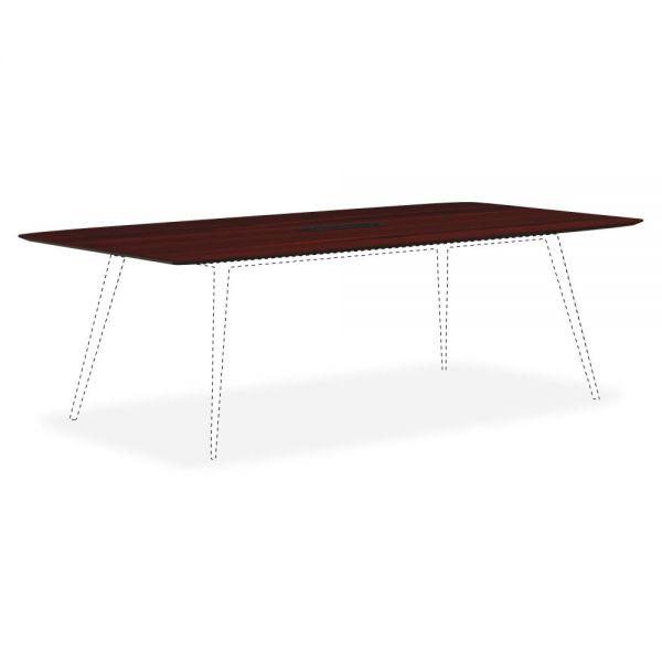 LLR59583 Lorell Mahogany Rectangular Conference Tabletop with Wire Management