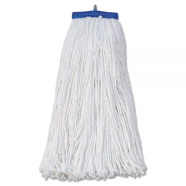 BWK720R Boardwalk Mop Head, Economical Lie-Flat Head, Rayon Fiber, 20oz, White, 12/Carton