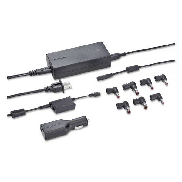 TRGAPM32US Targus Laptop Travel Charger with USB Fast Charging Port, Black