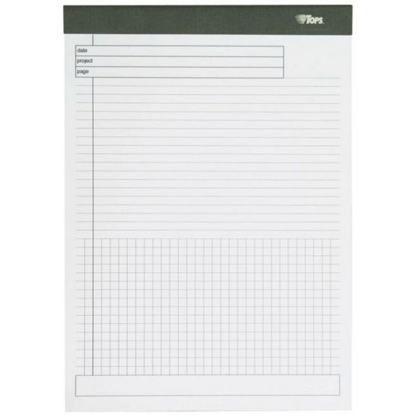 Project Form Pads TOPS Half Legal/Half Grid Project Planning Pad | OfficeSupply.com