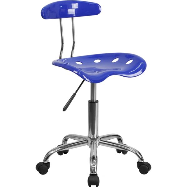 FHFLF214NAUTICALBLUEGG Flash Furniture Vibrant Task Chair with Tractor Seat