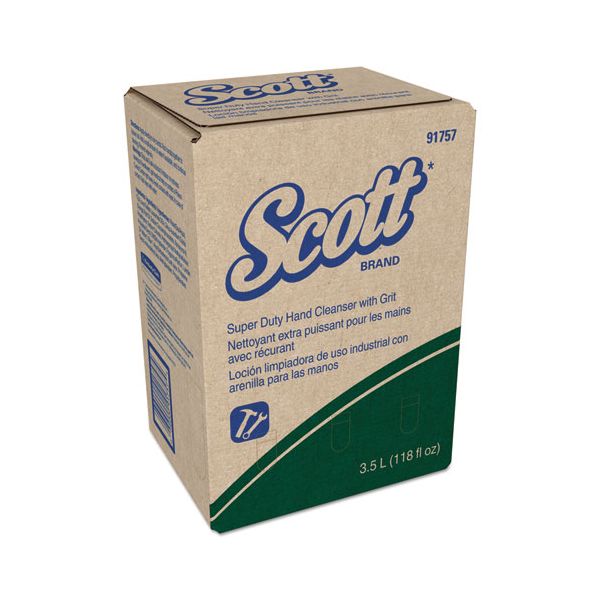 KCC91757 Scott Super-Duty Hand Cleanser w/Grit, Herbal, 3500mL Bag In Box, 2/Carton