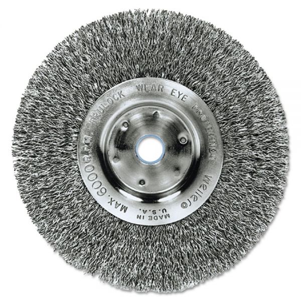 WEI01045 Weiler Trulock TLN-6 Narrow-Face Crimped Wire Wheel, 6" dia, .008 Wire