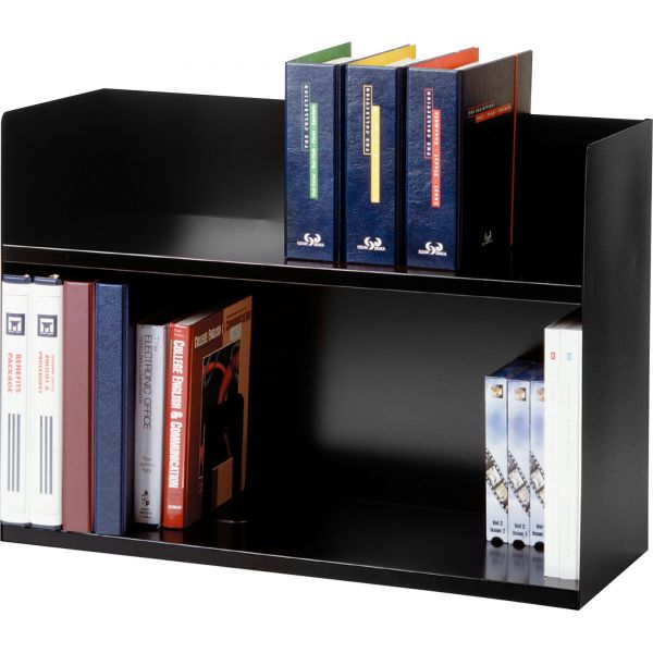 MMF26423BRBK SteelMaster Two-Tier Book Rack, Steel, 29 1/8 x 10 5/16 x 20, Black